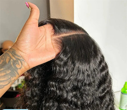 Glueless Deep Wave Ready-to-Wear Lace Closure Wig – 100% Human Hair