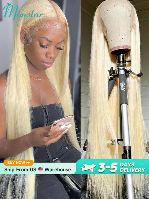 Peruka z koronką z przodu 613 Honey Blonde HD – 100% brazylijskich włosów ludzkich