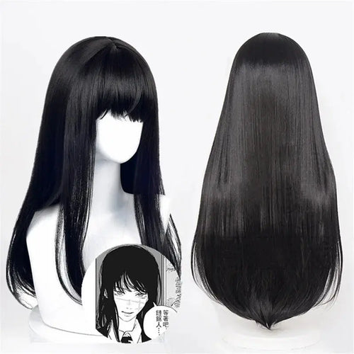 Black Long Straight Cosplay Wig – Breathable Mój sklep