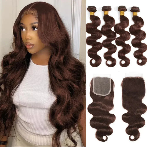10A Brazilian Body Wave Bundles with 4x4 Lace Closure Mój sklep
